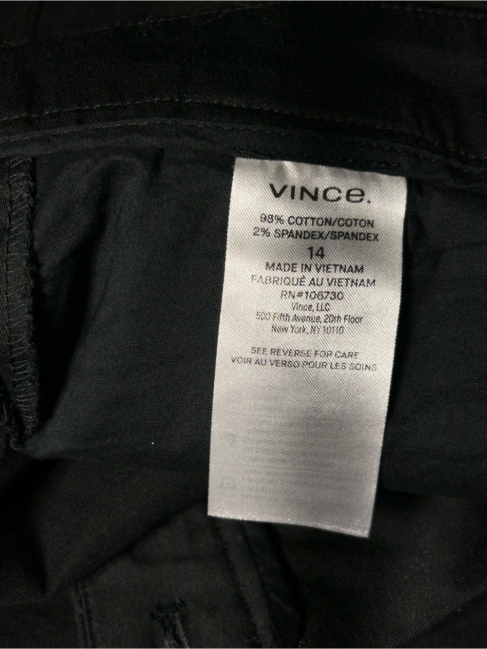 Vince - Men's Black Tailored Chino Golf Shorts - Picture 11 of 12